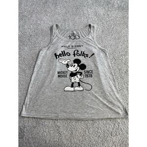 Juniors Disney 100 Size XL (16-18) Gray Sleepwear T-Shirt Sleeveless Graphic